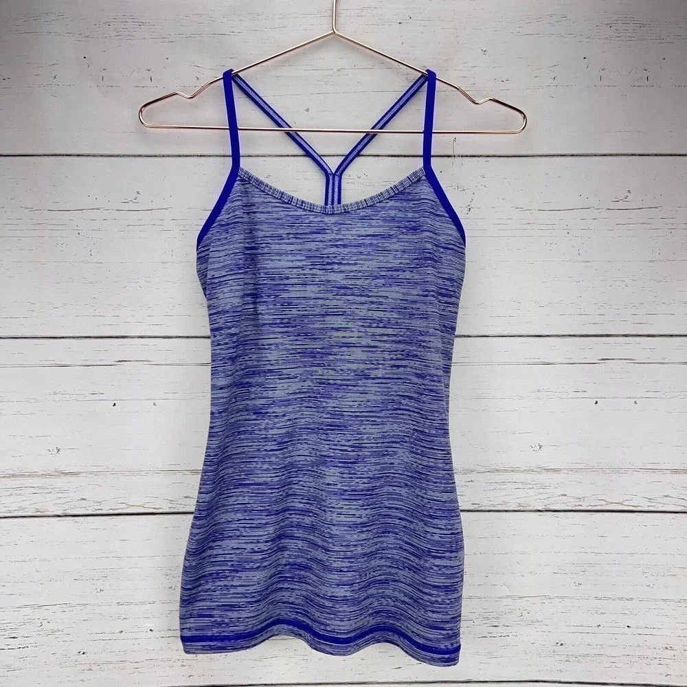 LULULEMON Wee are from Space Power Y Racerback Heather Purple Tank Top Women's 6